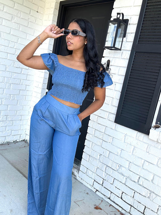Conjunto Elegante Azul